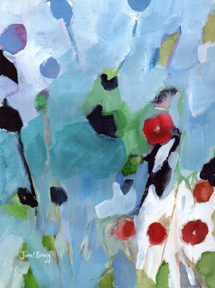 Vibrant Garden Abstract by Janel Bragg — canvas wall art