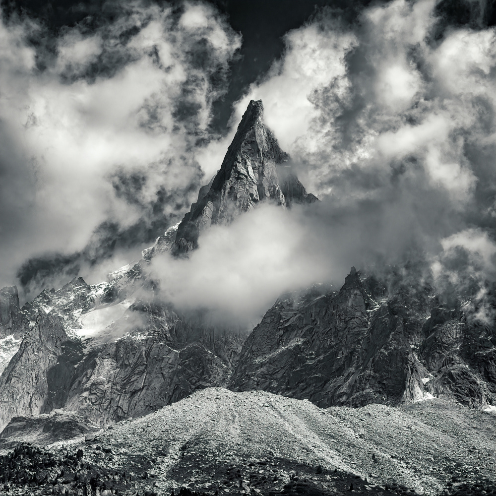 Majestic Mountain Peak by mihai ian nedelcu — canvas wall art