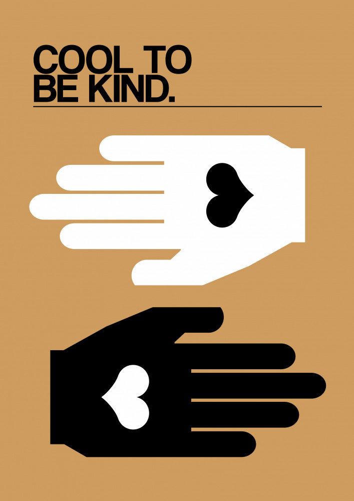 Cool To Be Kind Hands by Frances Collett — canvas wall art
