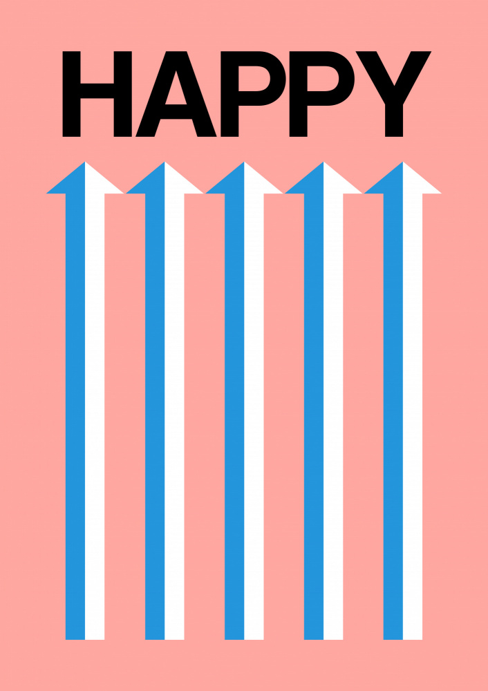 Happy Upward Arrows by Frances Collett — canvas wall art