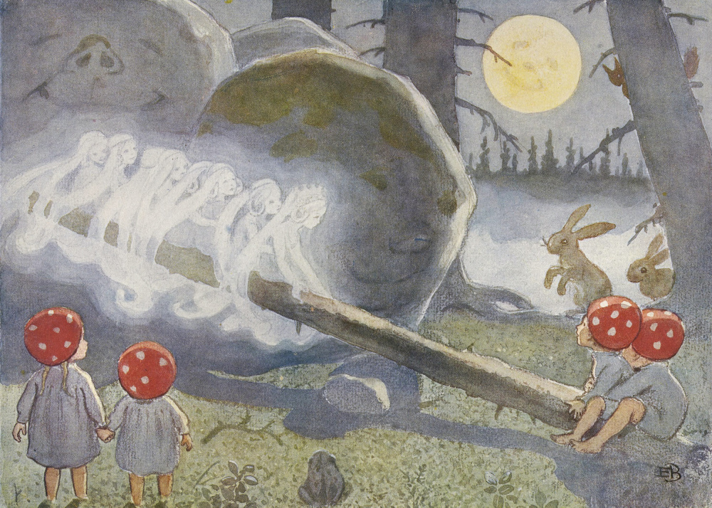 Älvorna by Elsa Beskow — canvas wall art