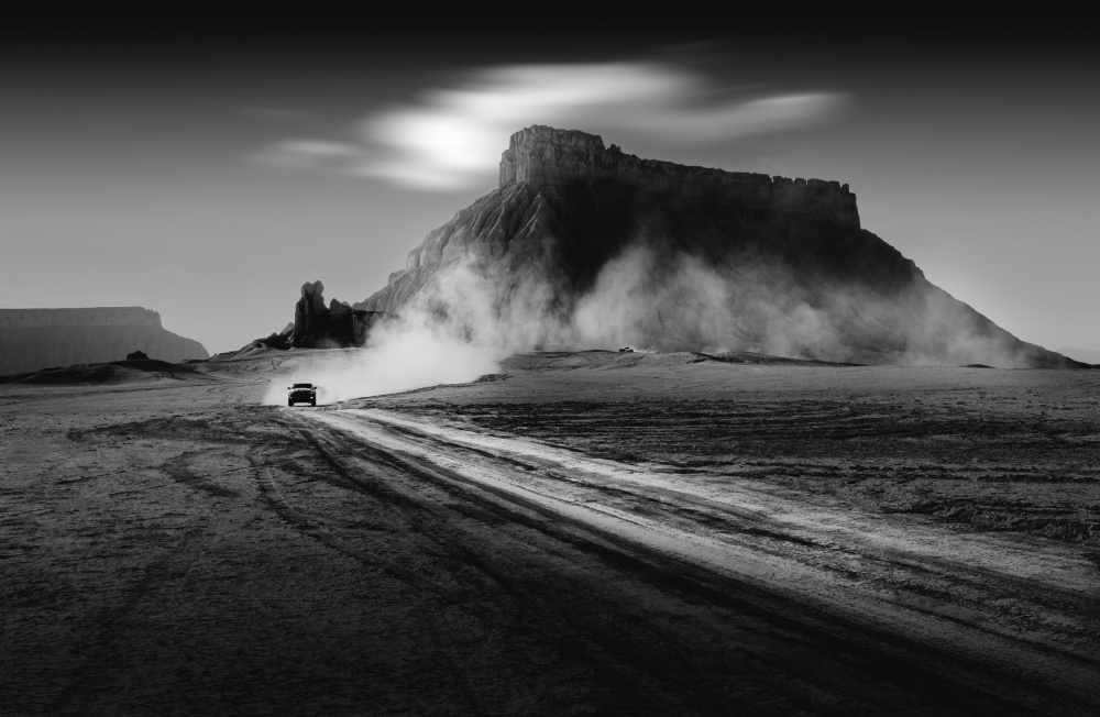 Dusty Desert Drive by Catherine Lu — canvas wall art