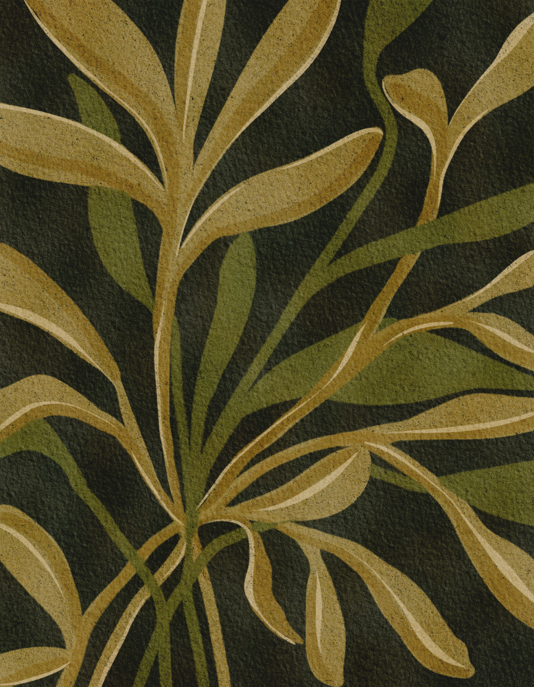 Earthen foliage by Nikita Jariwala — canvas wall art