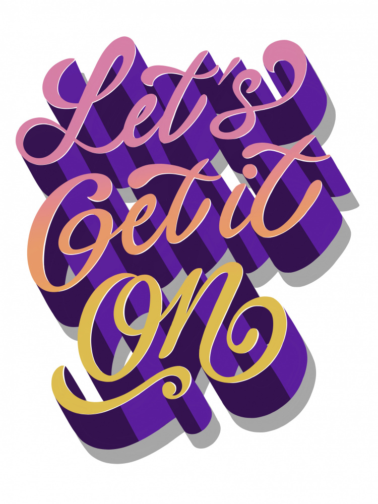 Vibrant Let's Get It On by Guillaume Laserson — canvas wall art