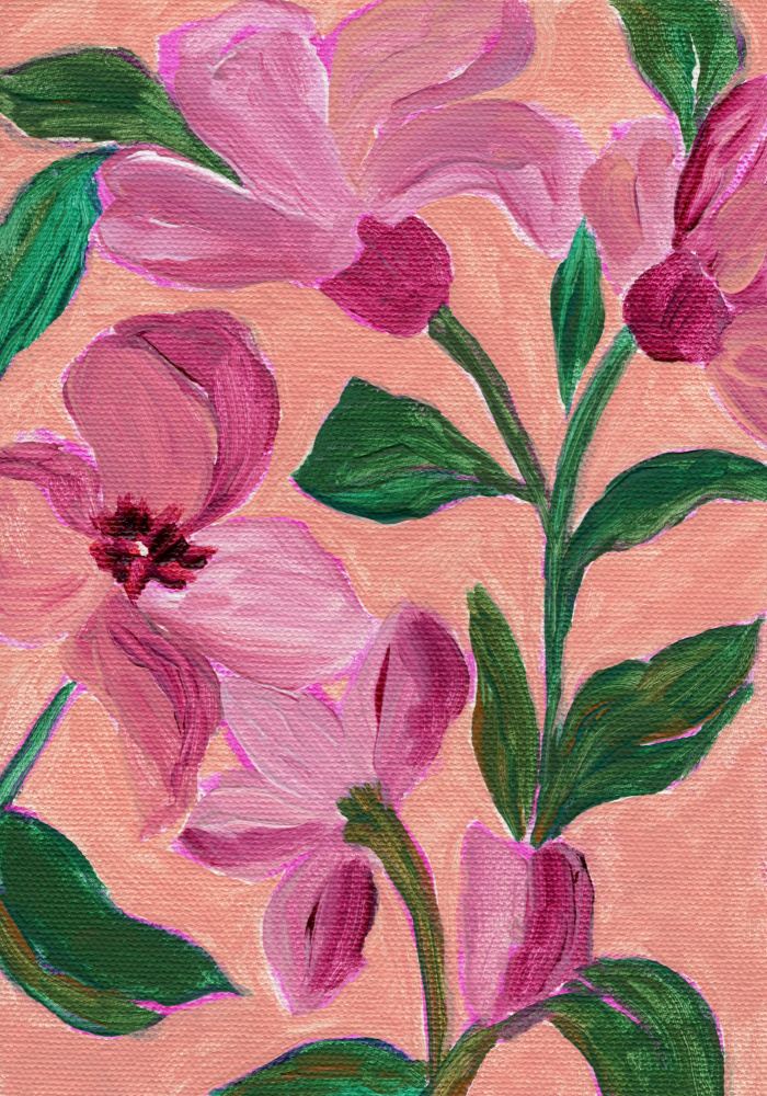 Vibrant Pink Blooms by Nikita Jariwala — canvas wall art