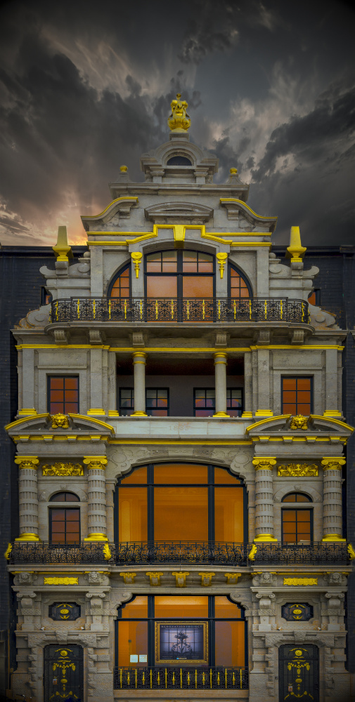 Dramatic Golden Facade by Laruelle Philippe — canvas wall art