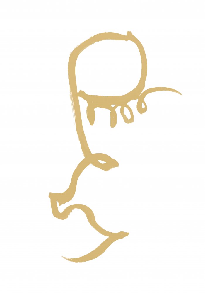 Golden Abstract Profile by Old Artists Studio II — canvas wall art