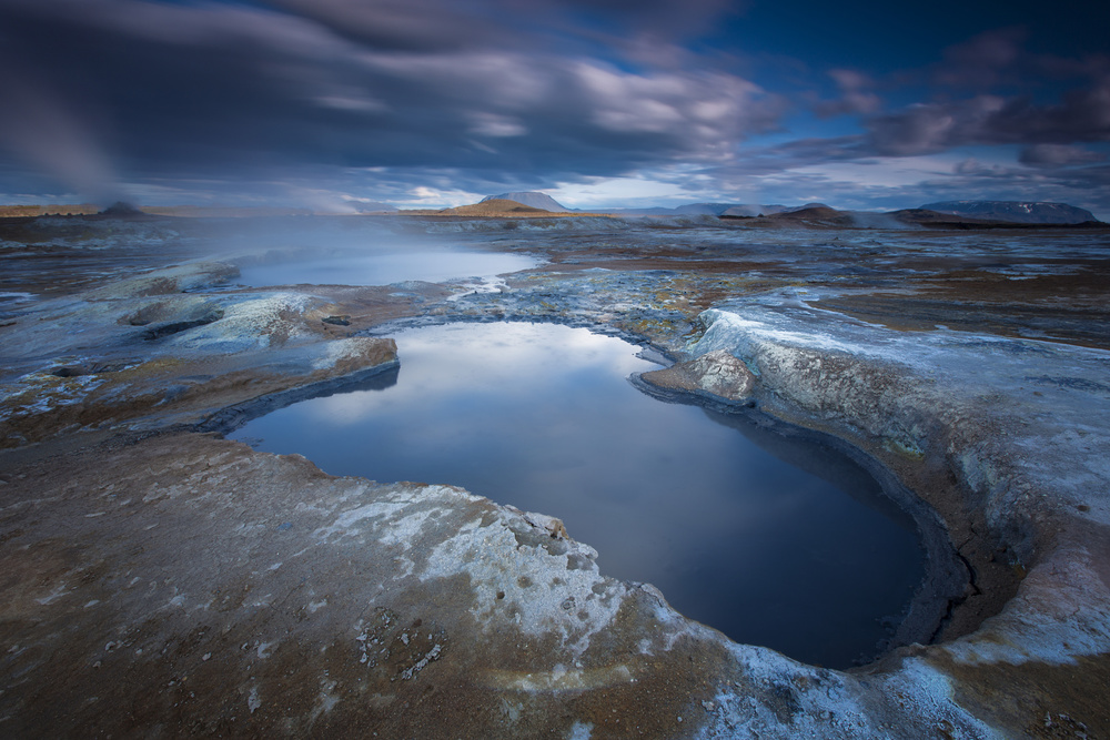 Dramatic Geothermal Pools by Amnon Eichelberg — canvas wall art