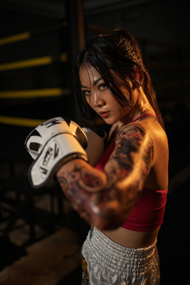 Intense Woman Boxer by Rullyanto Wibisono — canvas wall art