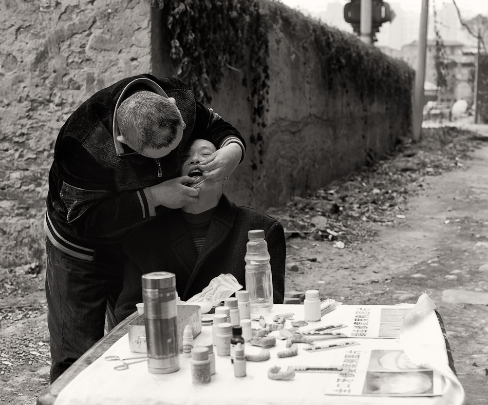 Traditional Street Dentist by Nicolas Marino — canvas wall art