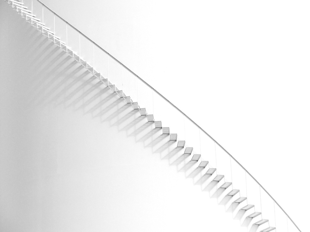 Modern Staircase Shadows by Jeffrey Hummel — canvas wall art