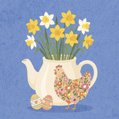 Springtime Chicken Teapot