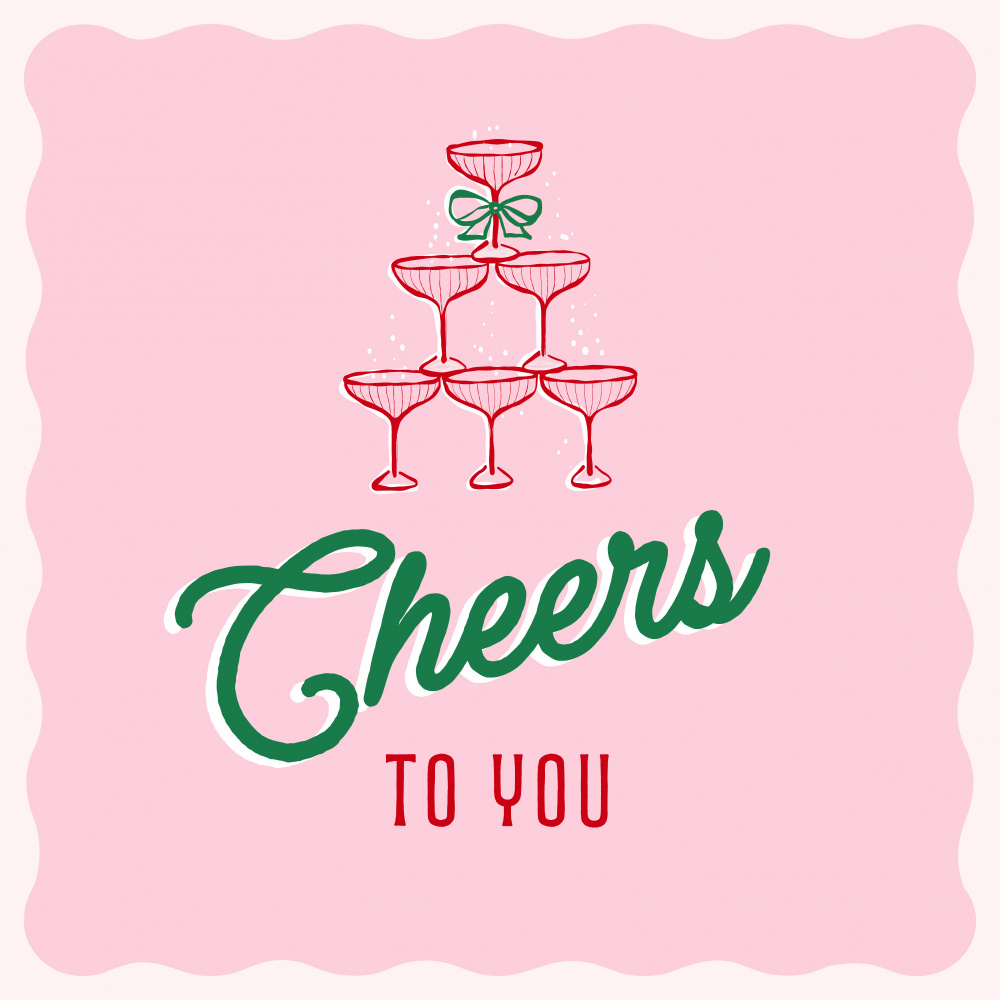 Cheers Champagne Tower by Dominique Vari — canvas wall art