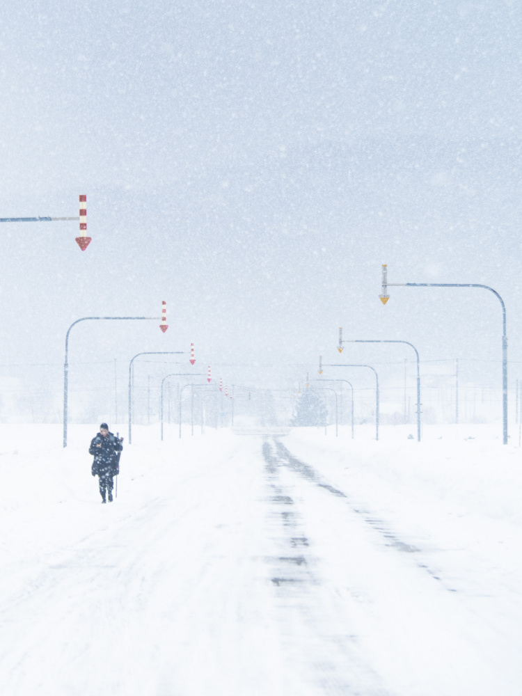 Winter Road Journey by Yoshie Makiya — canvas wall art