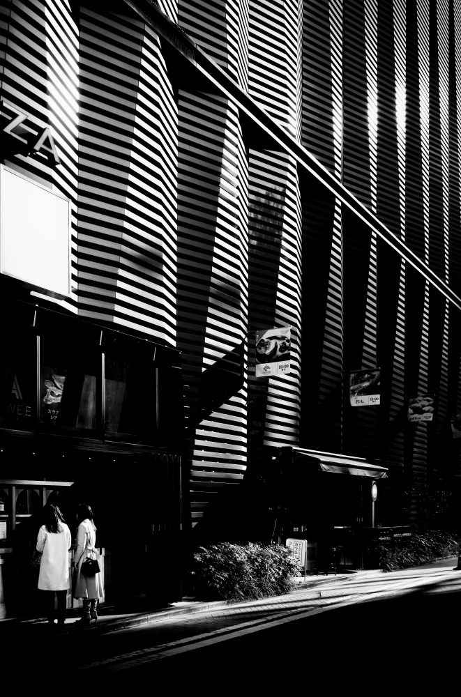 Urban Stripes and Shadows by Yuzo Fujii — canvas wall art