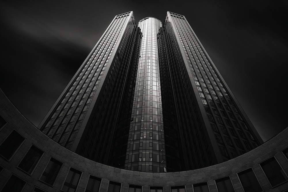 Modern City Skyscrapers by Oliver Buchmann — canvas wall art