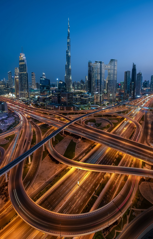 Dubai City Lights by Rana Jabeen — canvas wall art