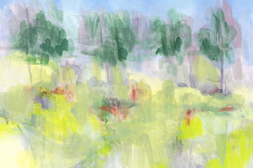Dreamy Pastel Landscape by Lori Ann Folz — canvas wall art