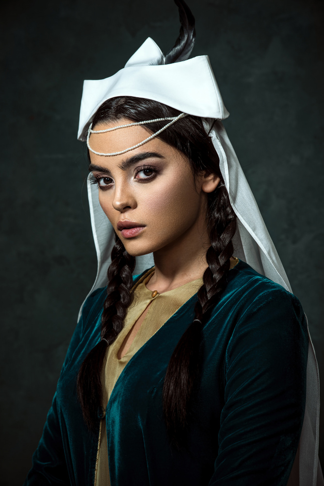 Regal Woman Portrait by Peyman Naderi — canvas wall art