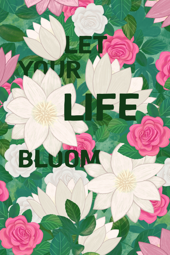 Let Your Life Bloom by EMELIEmaria — canvas wall art