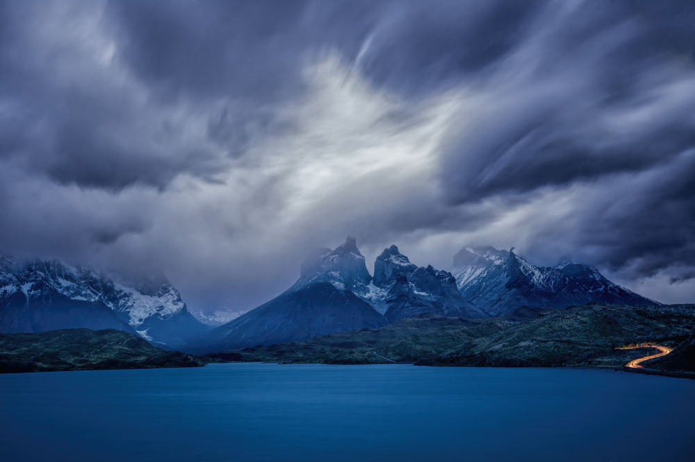 Torres del Paine Dusk by mihai ian nedelcu — canvas wall art