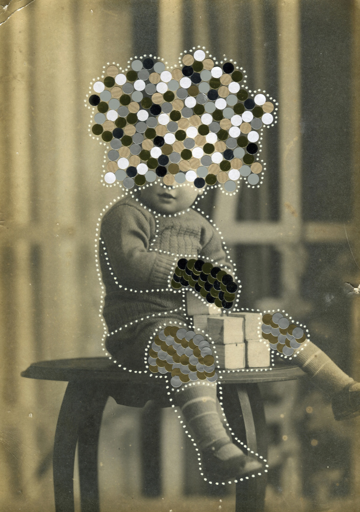 Vintage Polka Dot Play by Naomi Vona — canvas wall art