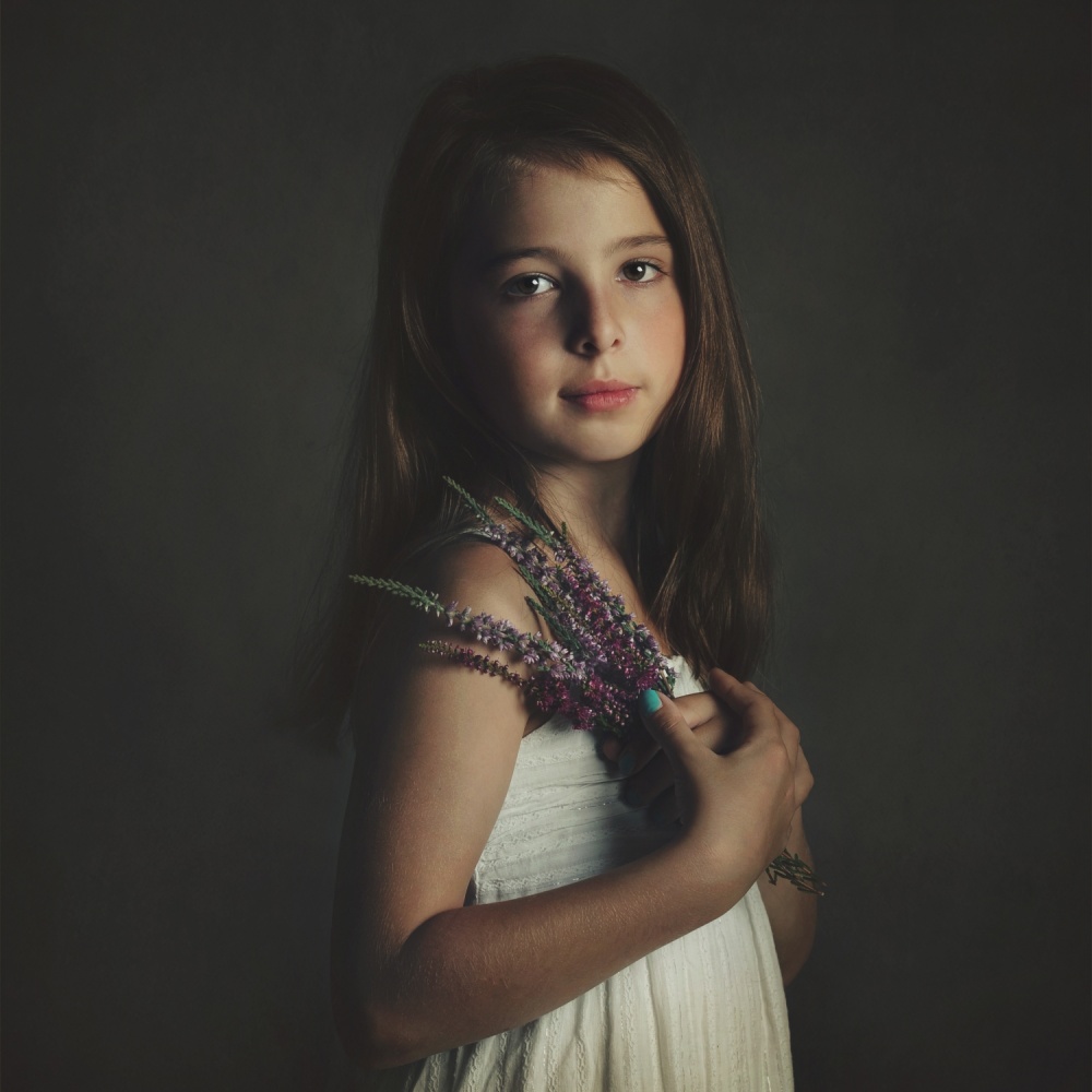 Serene Lavender Girl by Monique — canvas wall art