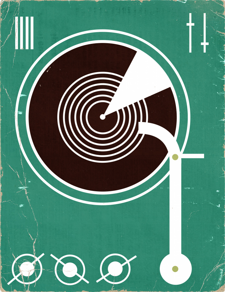 Geometric Vinyl Record by Nicholas — canvas wall art