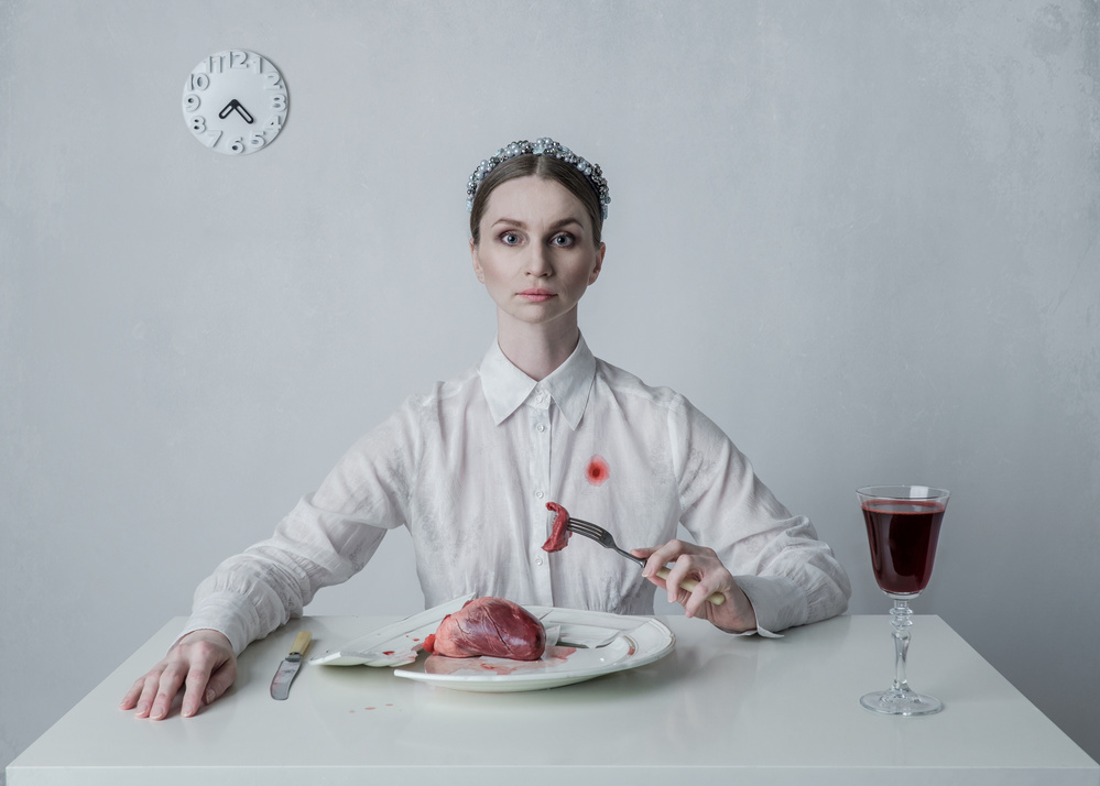 Surreal Heart Dinner by Photographer — canvas wall art