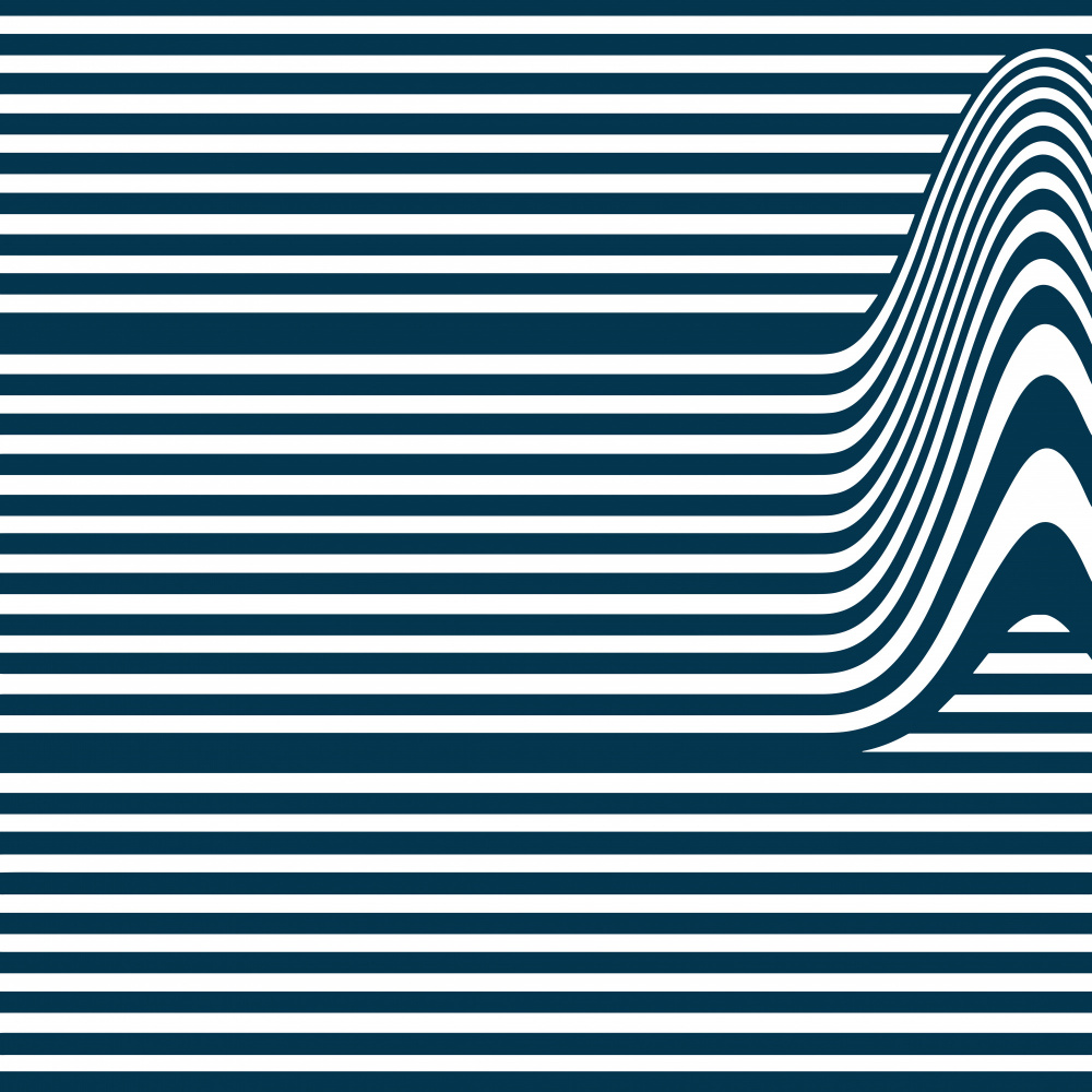 Wavy Line Illusion by Carlos Perez Del Moro — canvas wall art
