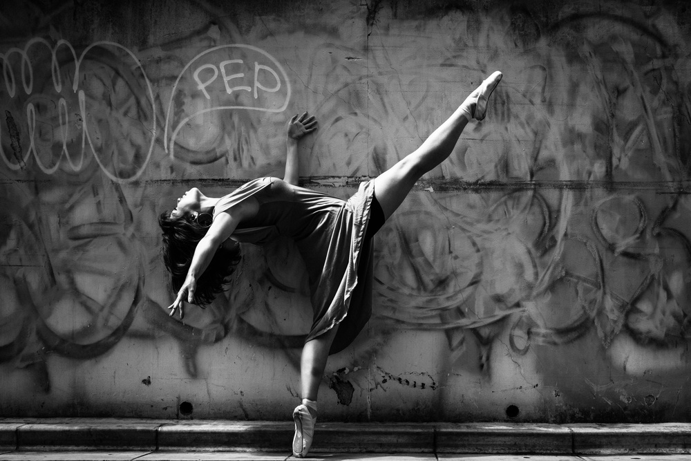 Urban Ballerina Grace by TORU MATSUNAGA — canvas wall art