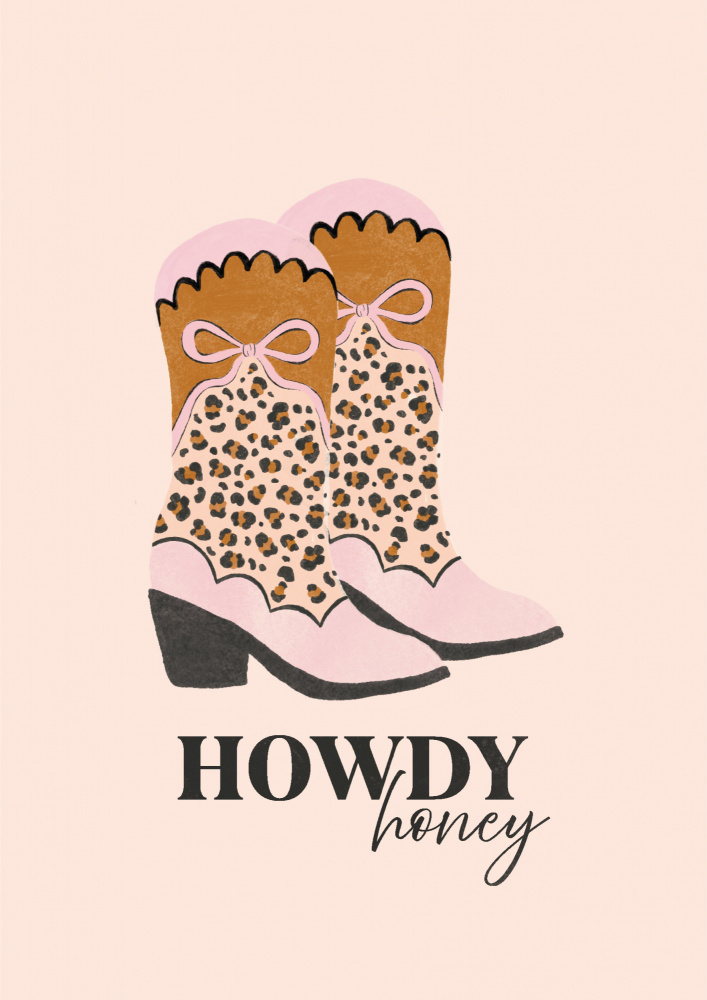 Howdy Honey Cowboy Boots by Aislinn Simmonds — canvas wall art