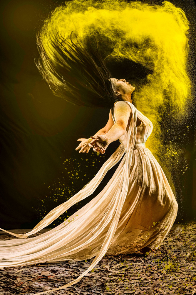 Vibrant Powder Dance by Agus Adriana — canvas wall art
