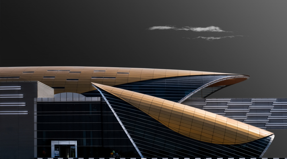 Sleek Gold Architecture by Rolf Endermann — canvas wall art