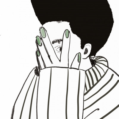 Green Nails Peek