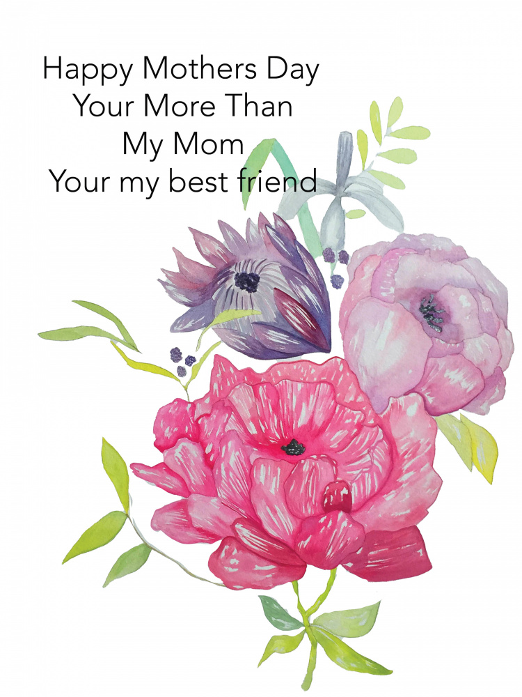 Happy Mothers Day Bouquet by Breanna Megan Studio — canvas wall art