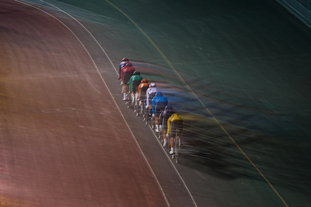 Velodrome Speed Blur by 山下泰史 — canvas wall art