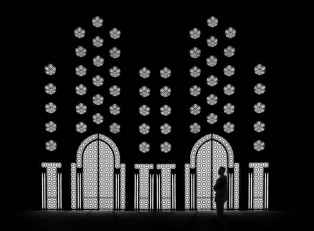 Intricate Archway Silhouette by Lou Urlings — canvas wall art