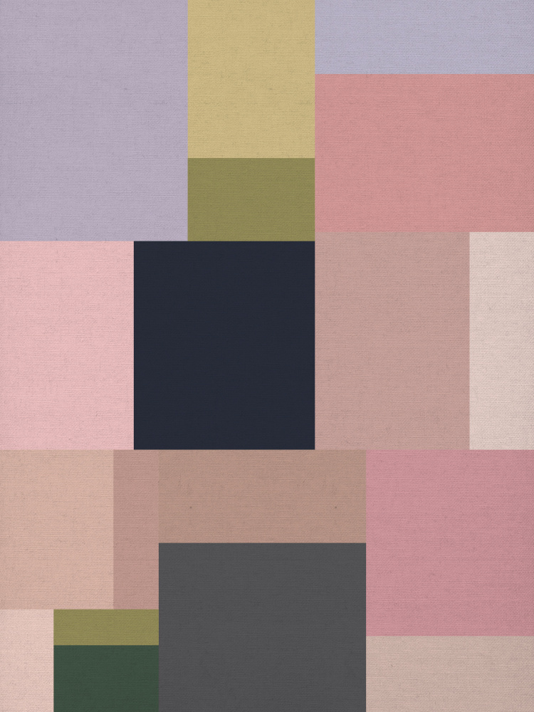 Pastel Color Blocks by Dominique Vari — canvas wall art