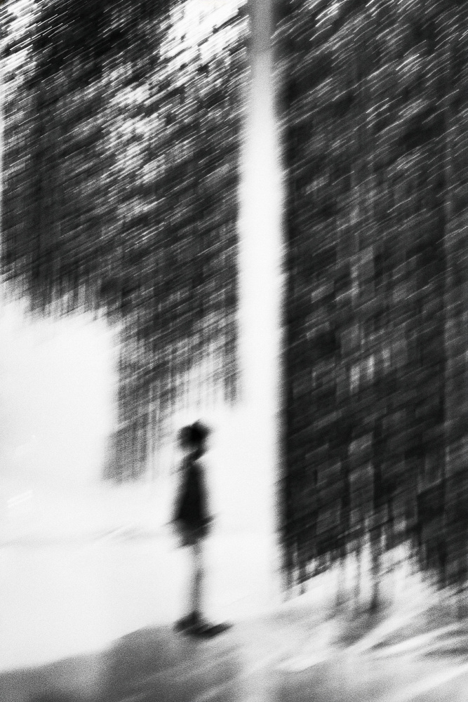Blurred Forest Child by Parole Kim — canvas wall art