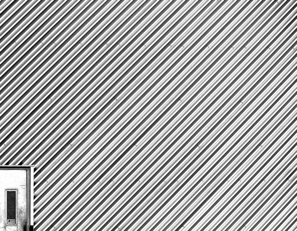 Diagonal Metal Lines by Jian Wang — canvas wall art