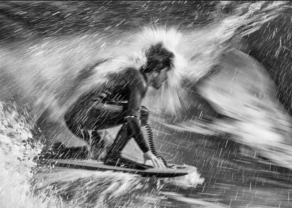Surfing Dynamic Splash by Jesus Concepcion Alvarado — canvas wall art
