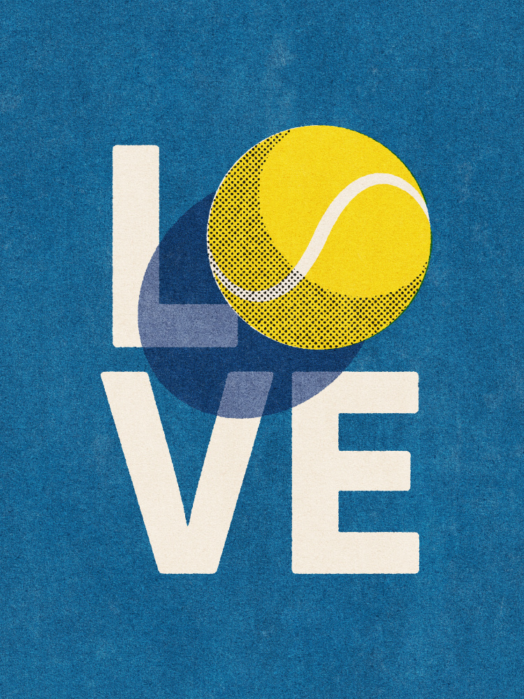 Tennis Love Game by Daniel Coulmann — canvas wall art