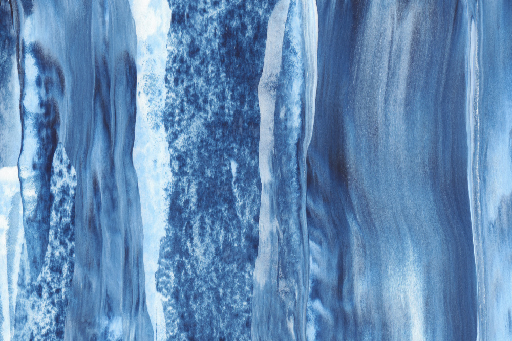 Blue Cascade Veils by uplusmestudio — canvas wall art