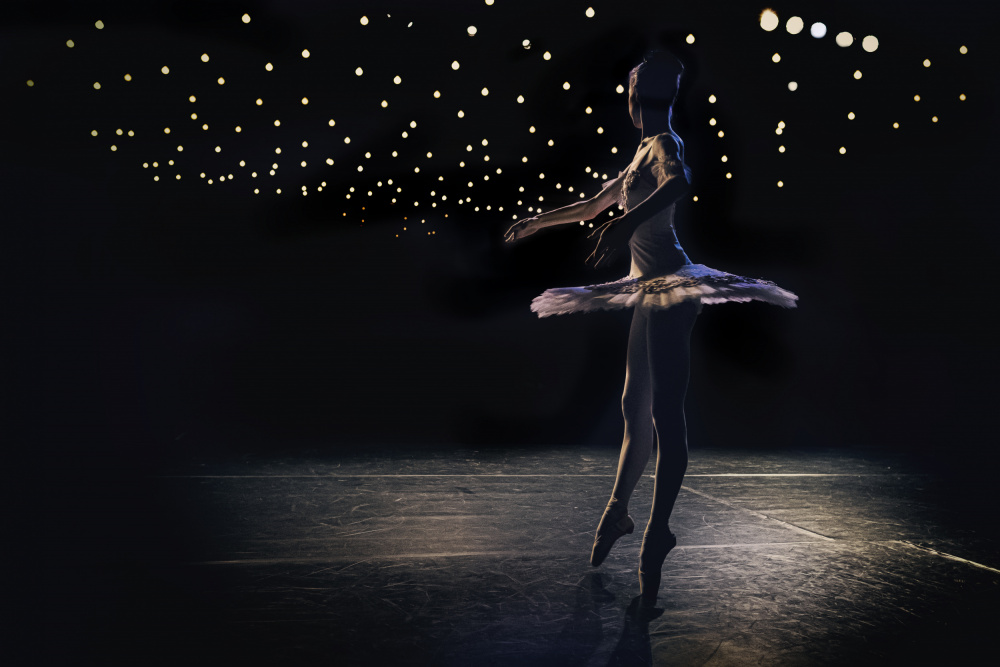 Ballerina Under Lights by Petr Kleiner — canvas wall art
