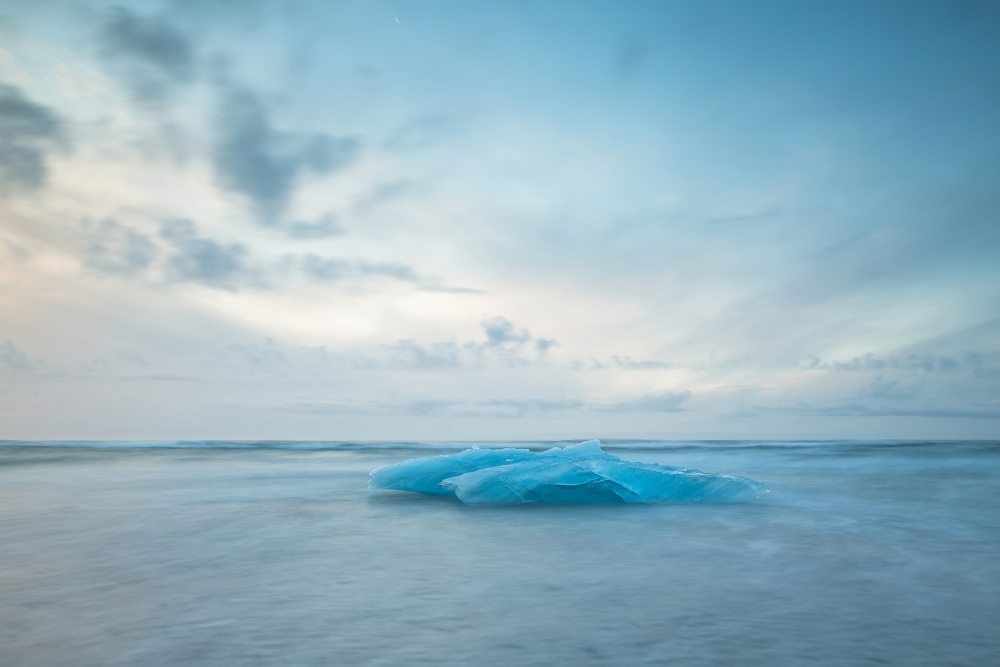 Ethereal Blue Ice Beach by Max Witjes — canvas wall art
