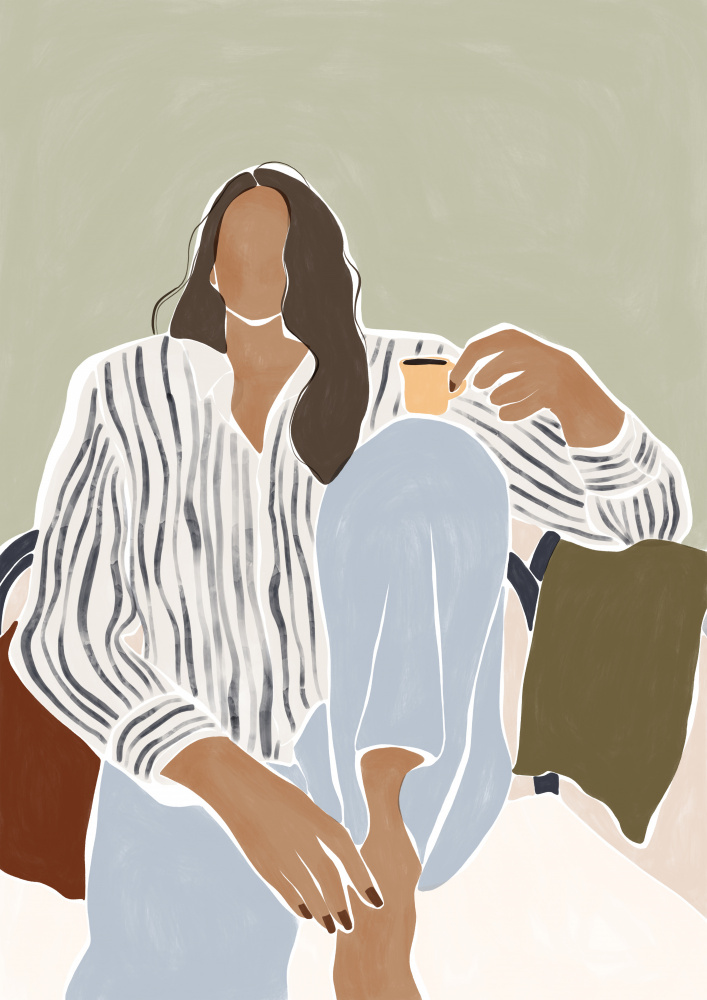 Relaxed Coffee Moment by Ivy Green Illustrations — canvas wall art