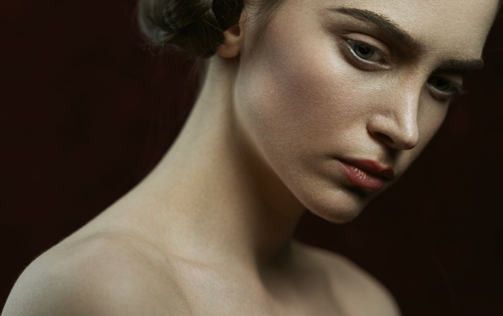 Pensive Young Woman by Peyman Naderi — canvas wall art