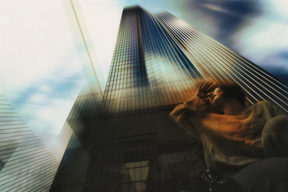 Man Shades City Light by moucorn — canvas wall art