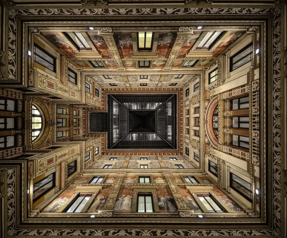 Ornate Palace Courtyard by Renate Reichert — canvas wall art